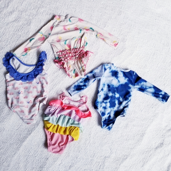 Baby 12 month / 6-12 month Swimsuit Rashguard Lot Baby Gap and Jessica Simpson - Picture 8 of 8